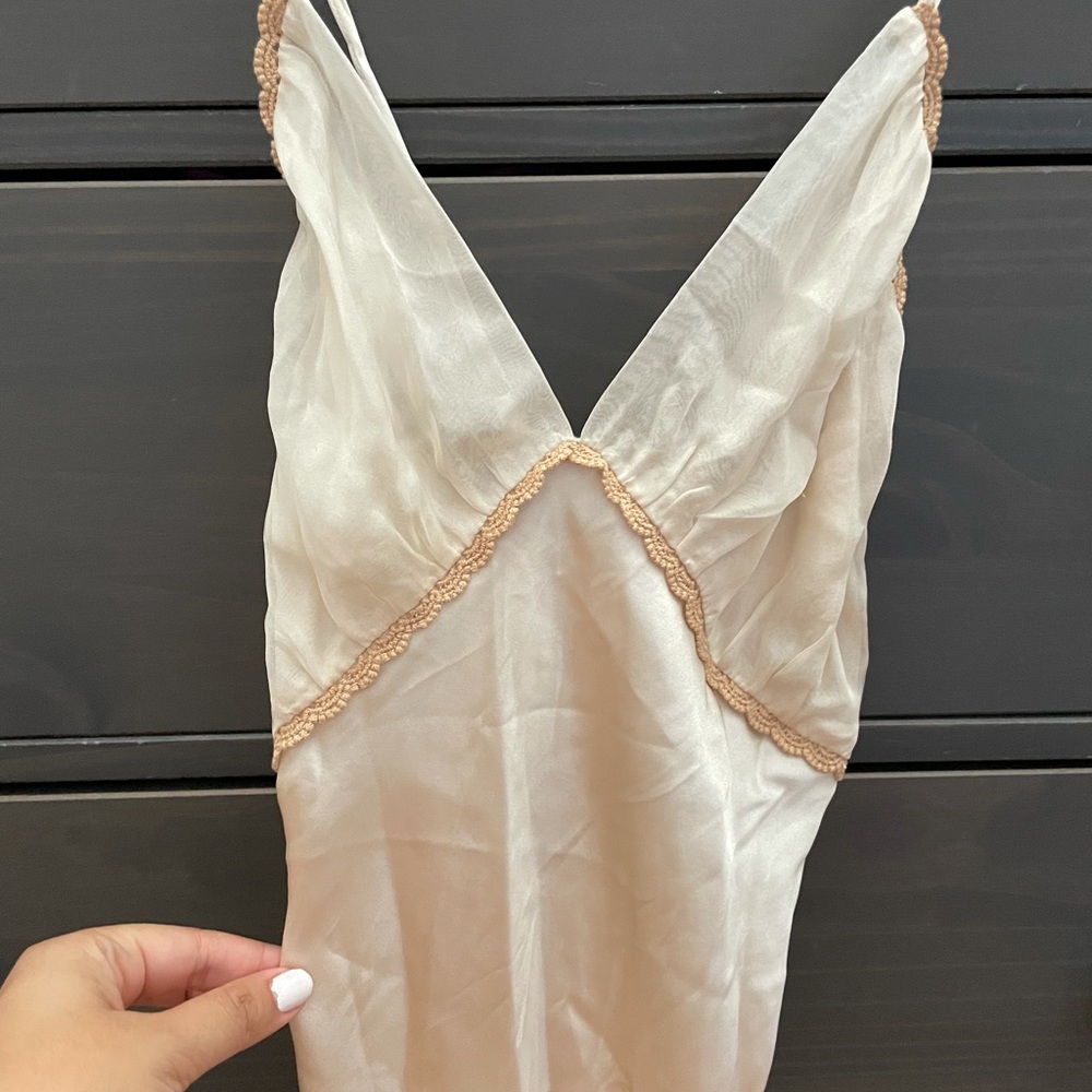 Zara silk blend mini dress